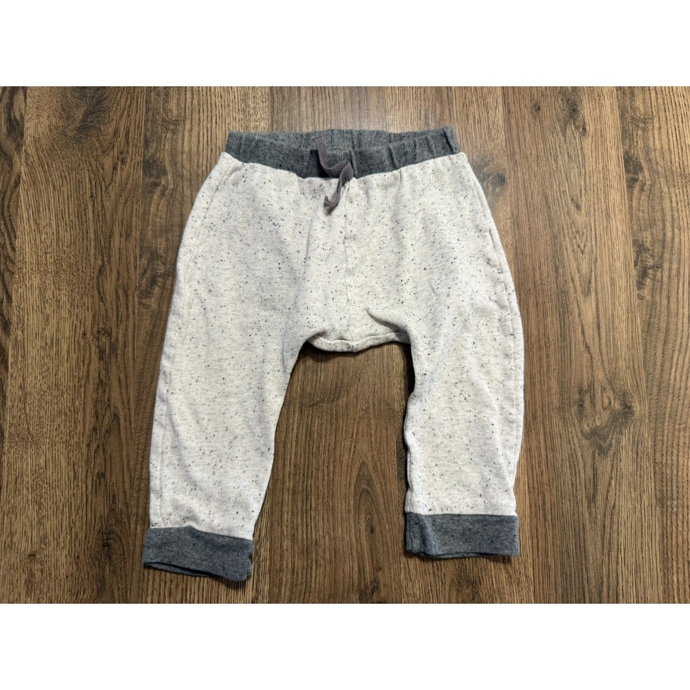 Lamaze Pants, Infant Boys Size 9 Months, White Grey, Pull On organic